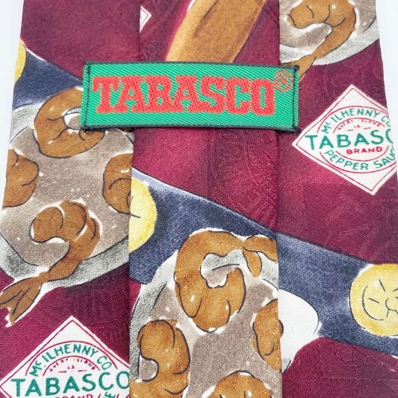 Tabasco Brand 100% Silk Necktie Hot Sauce Pop Culture Men’s Neck Tie - Picture 9 of 12